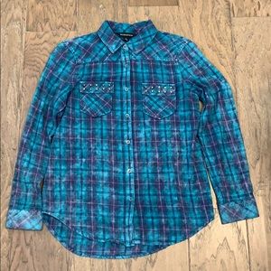 Flannel look button down